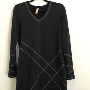 Black long-sleeve dress